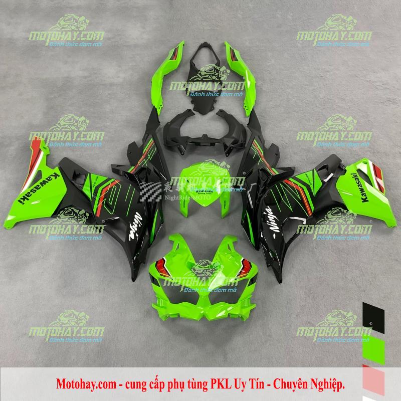 Bộ dàn áo nhựa Zx4r-Zx4rr xanh đen